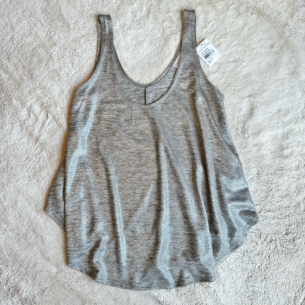 Shimmering Silver Tank Top